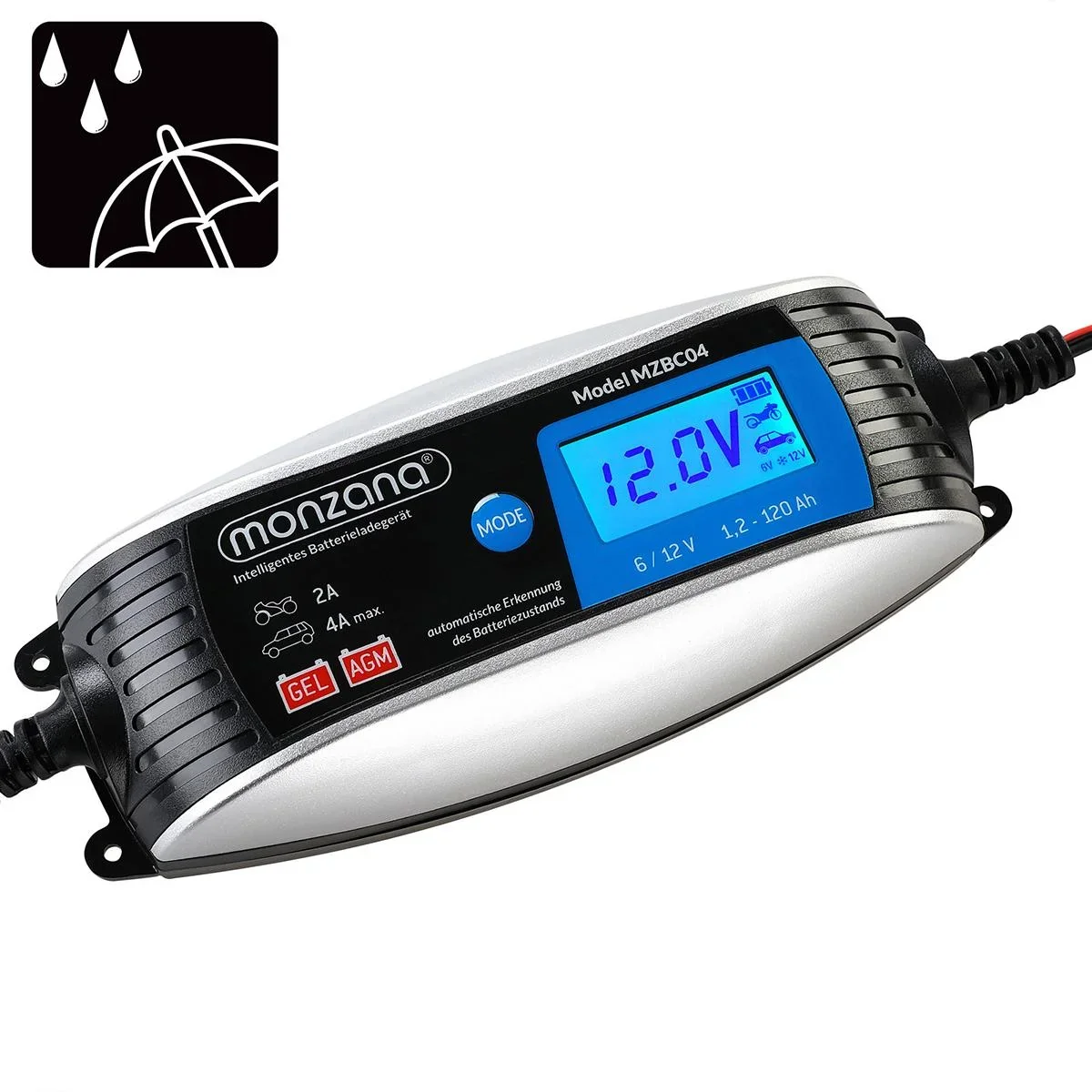 Starthilfekabel - Batterieladegerät - Auto - 6V 12V Schwarz - 2