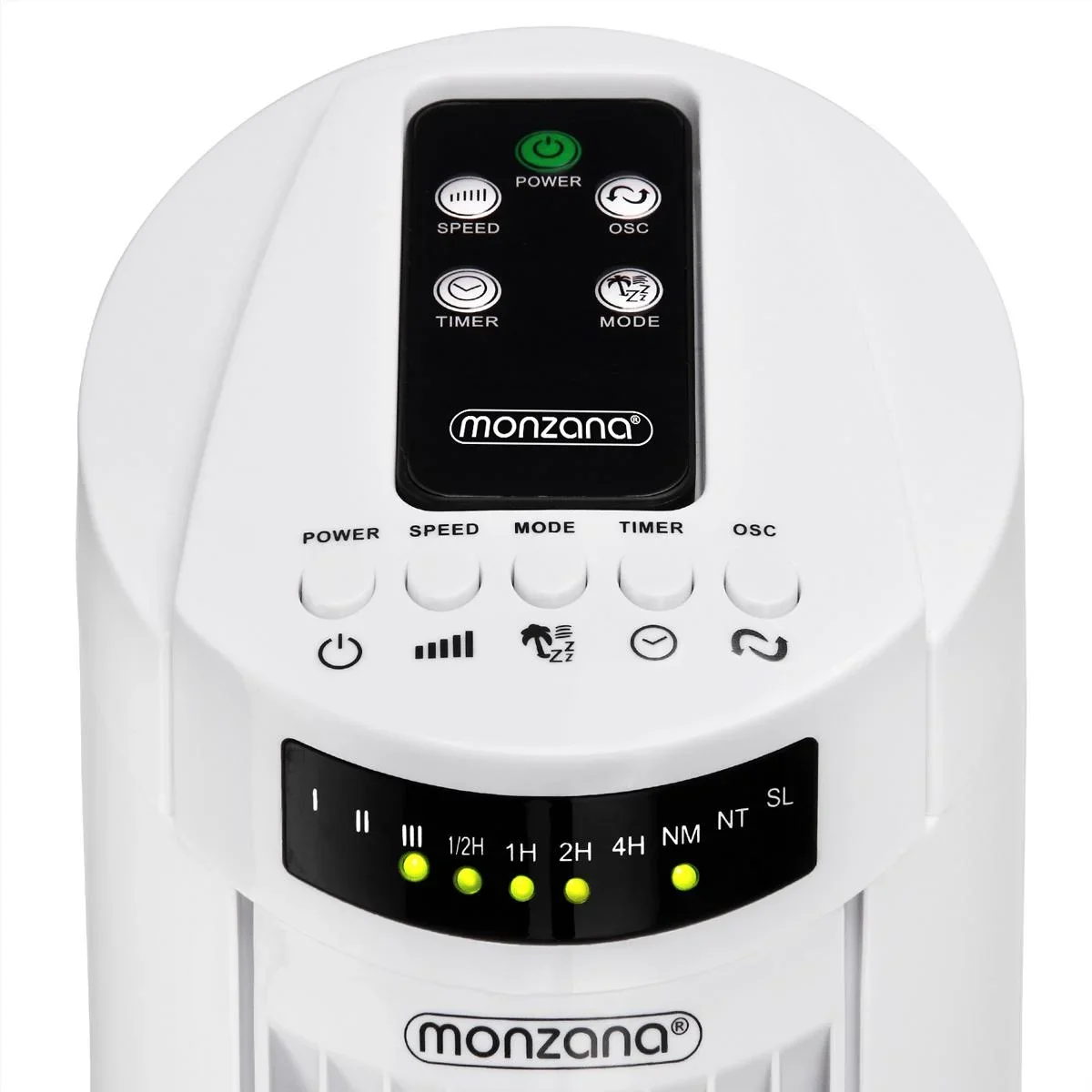 Turmventilator mit Fernbedienung, Turbofuncite & Aromabox weiß - 3