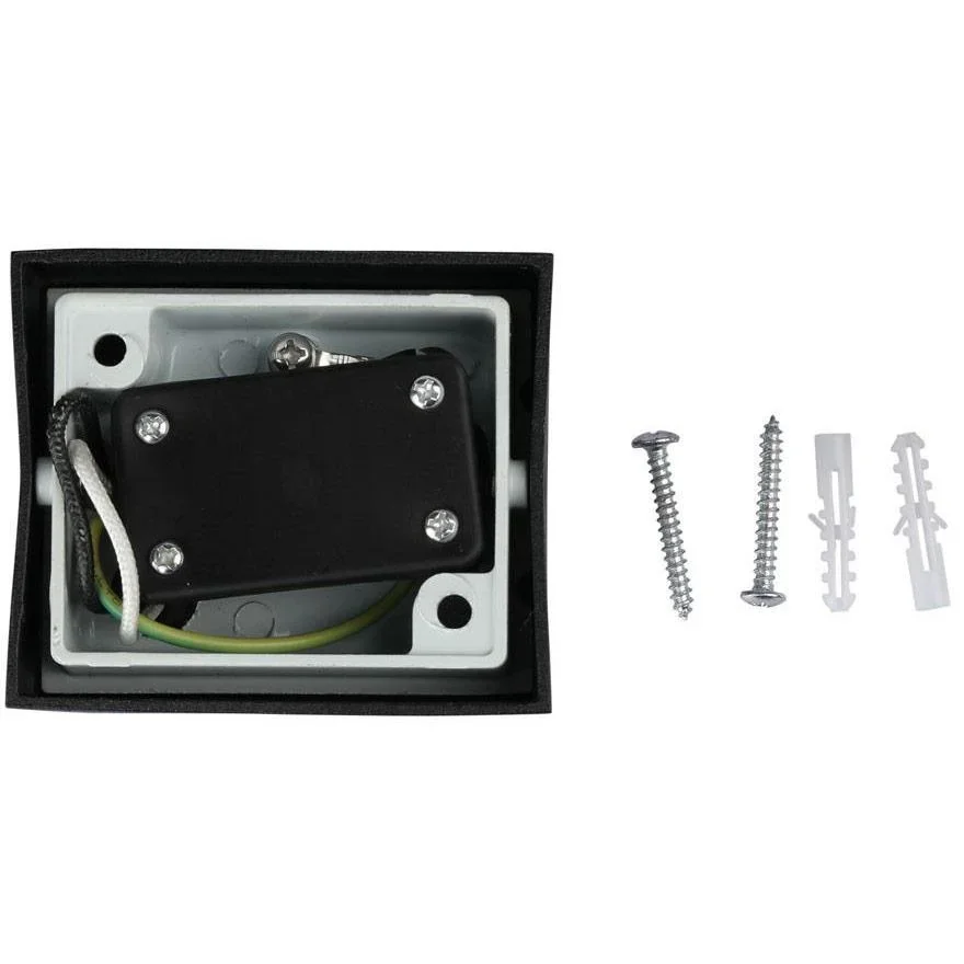 VT-7651SQ Wandleuchte für den Außenbereich - GU10 - schwarz - quadratisch - IP44 - 0