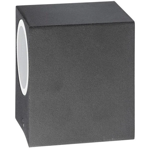 VT-7651SQ Wandleuchte für den Außenbereich - GU10 - schwarz - quadratisch - IP44 - 4
