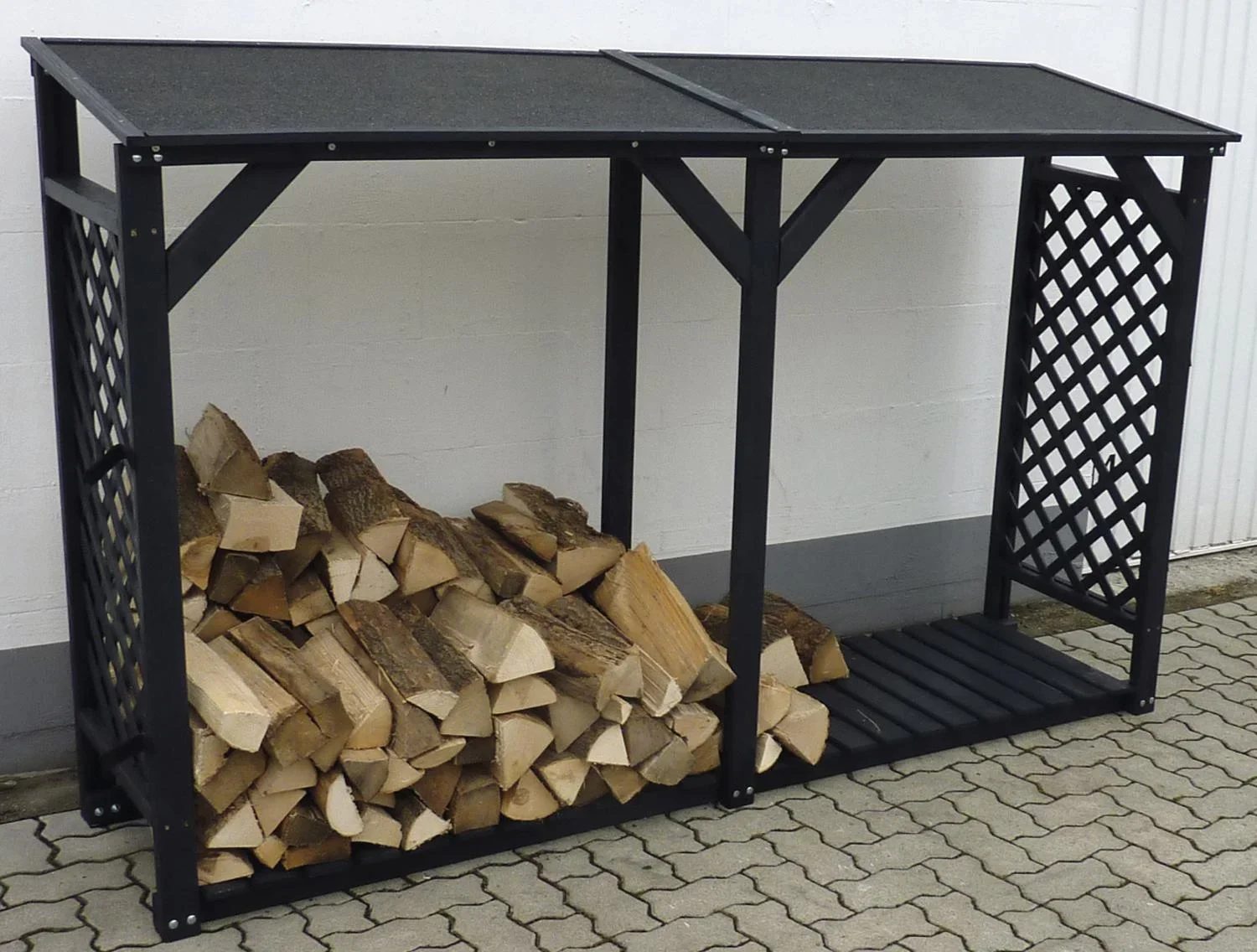 Kaminholzregal Speyer mit Erweiterung anthrazit - 1