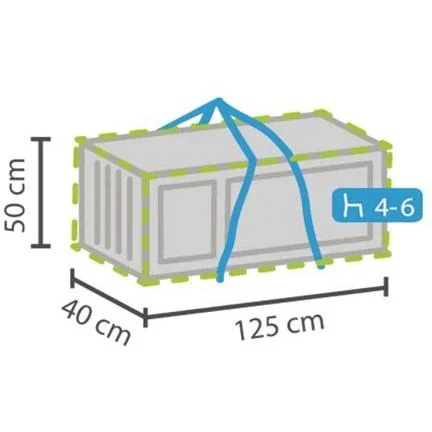 Schutzhülle für Sitzkissen - 125 x 40 x 50 cm - 1