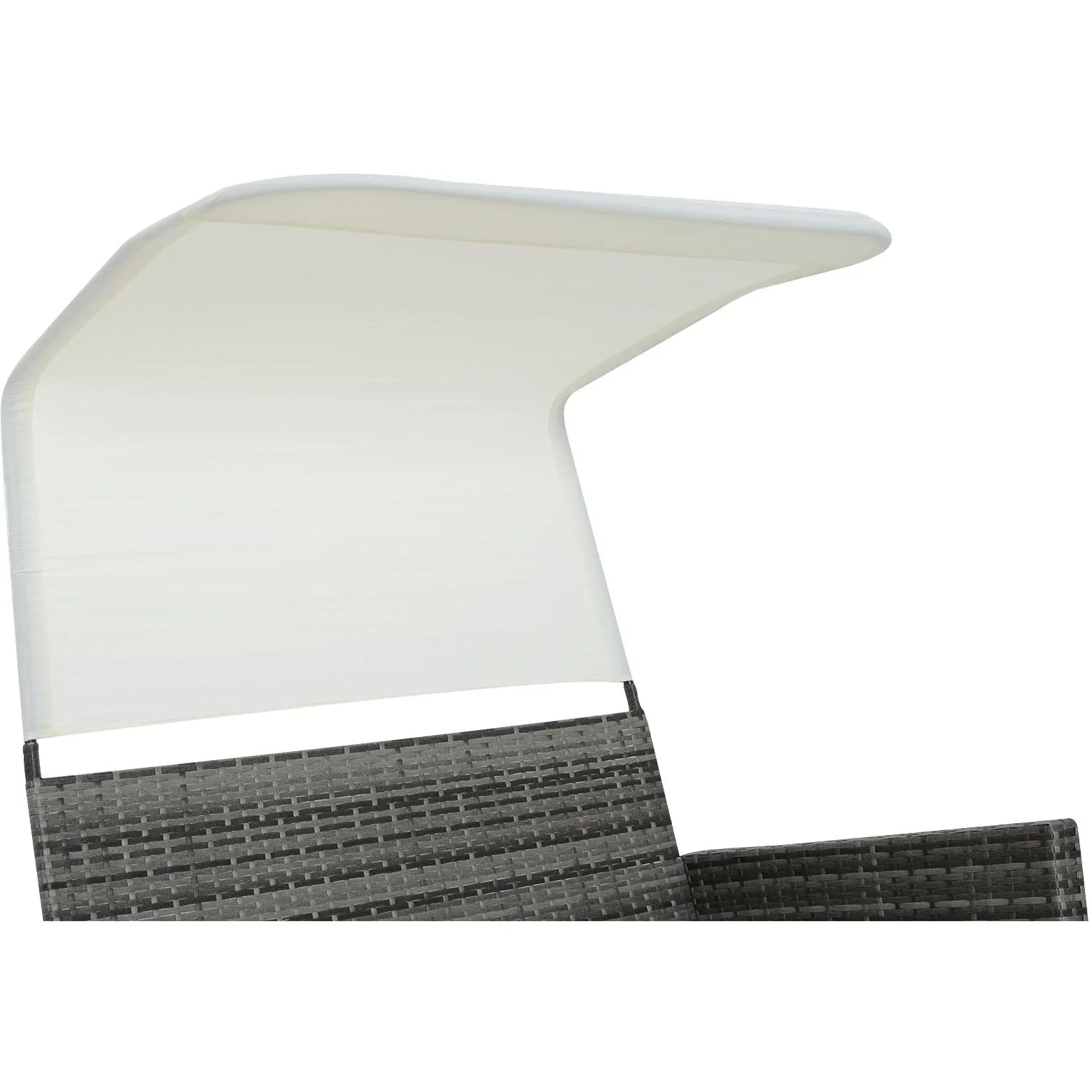 2-tlg, Gartensofa Gartenmöbel Lounge Rattenmöbel Polyrattan + Metall 2er-Sofa 1 x Hocker mit Sonnendach - 0