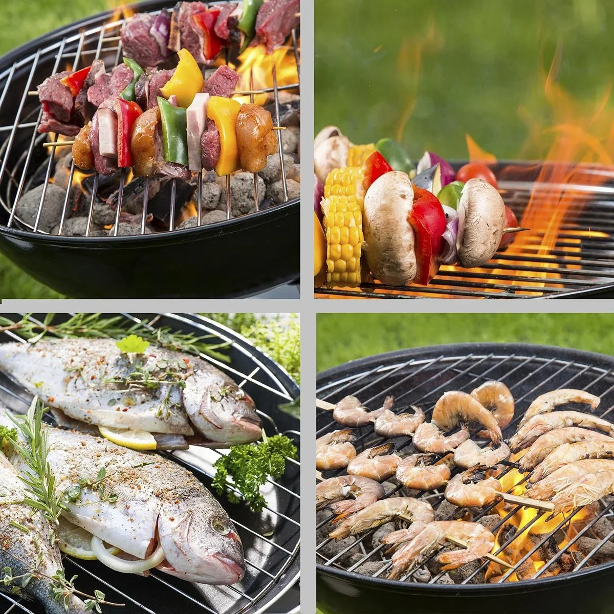 BBQ Runder Tischgrill - Campinggrill - Grillfläche Ø34 cm - 0