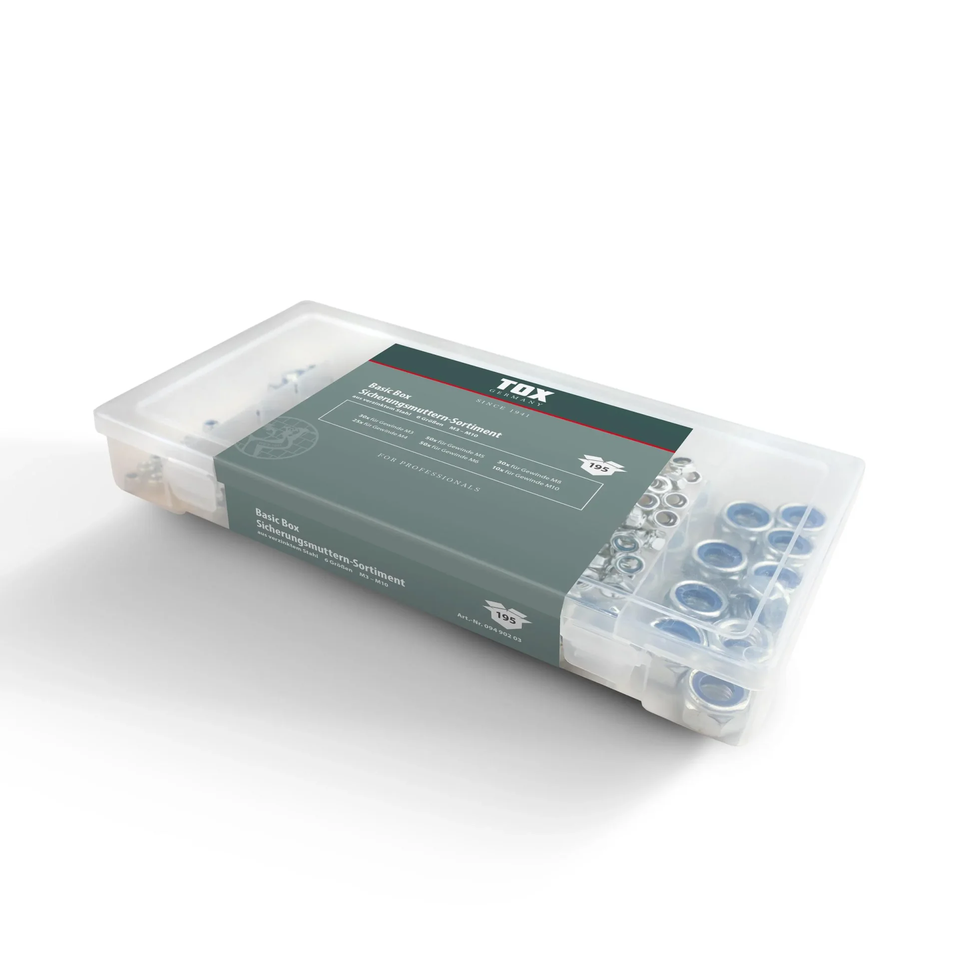 Sicherungsmuttern - Sortiment Basic Box, 195-teilig - 2