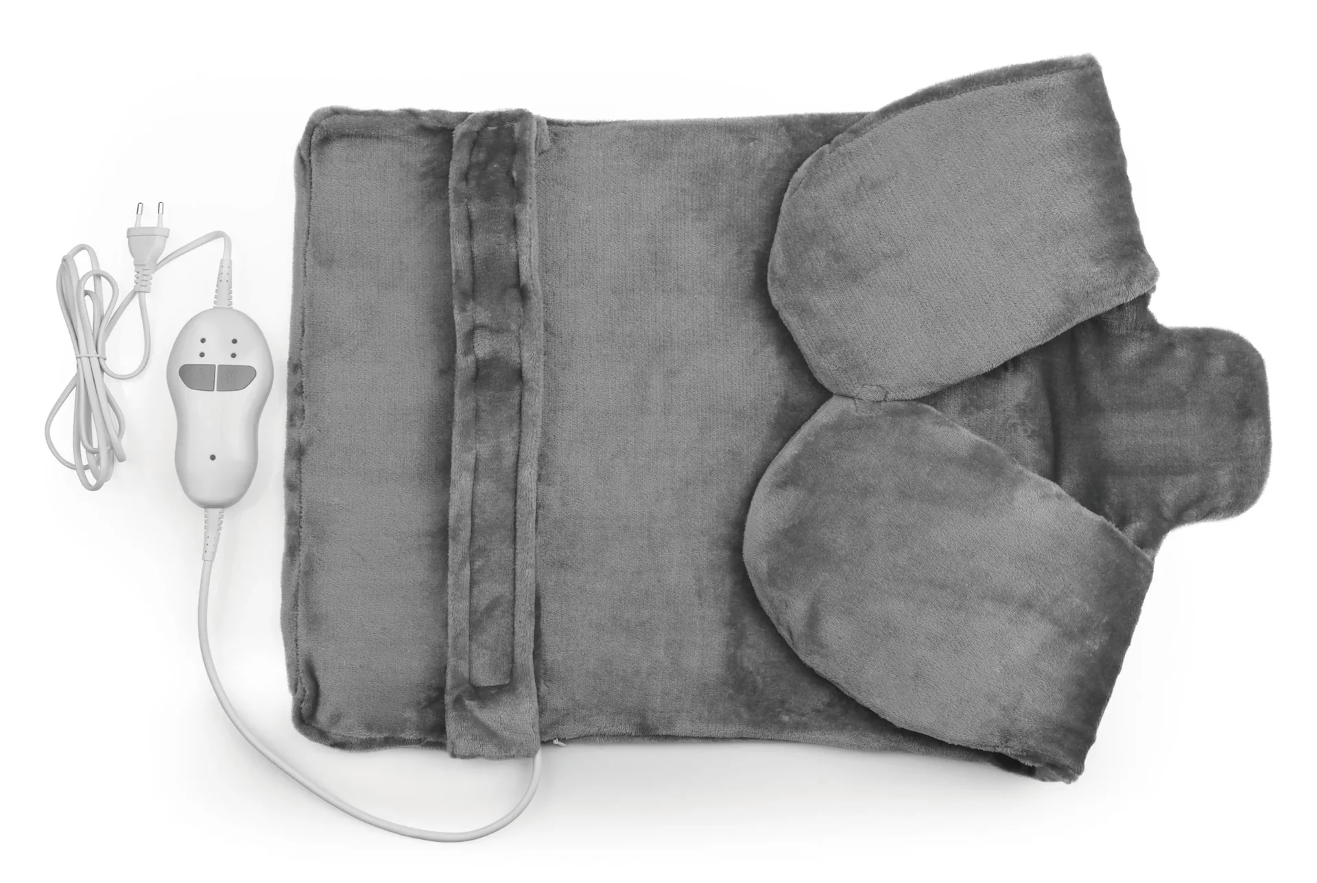 2 in 1 Heizdecke, Massagefunktion, 100 Watt, Grau - 0