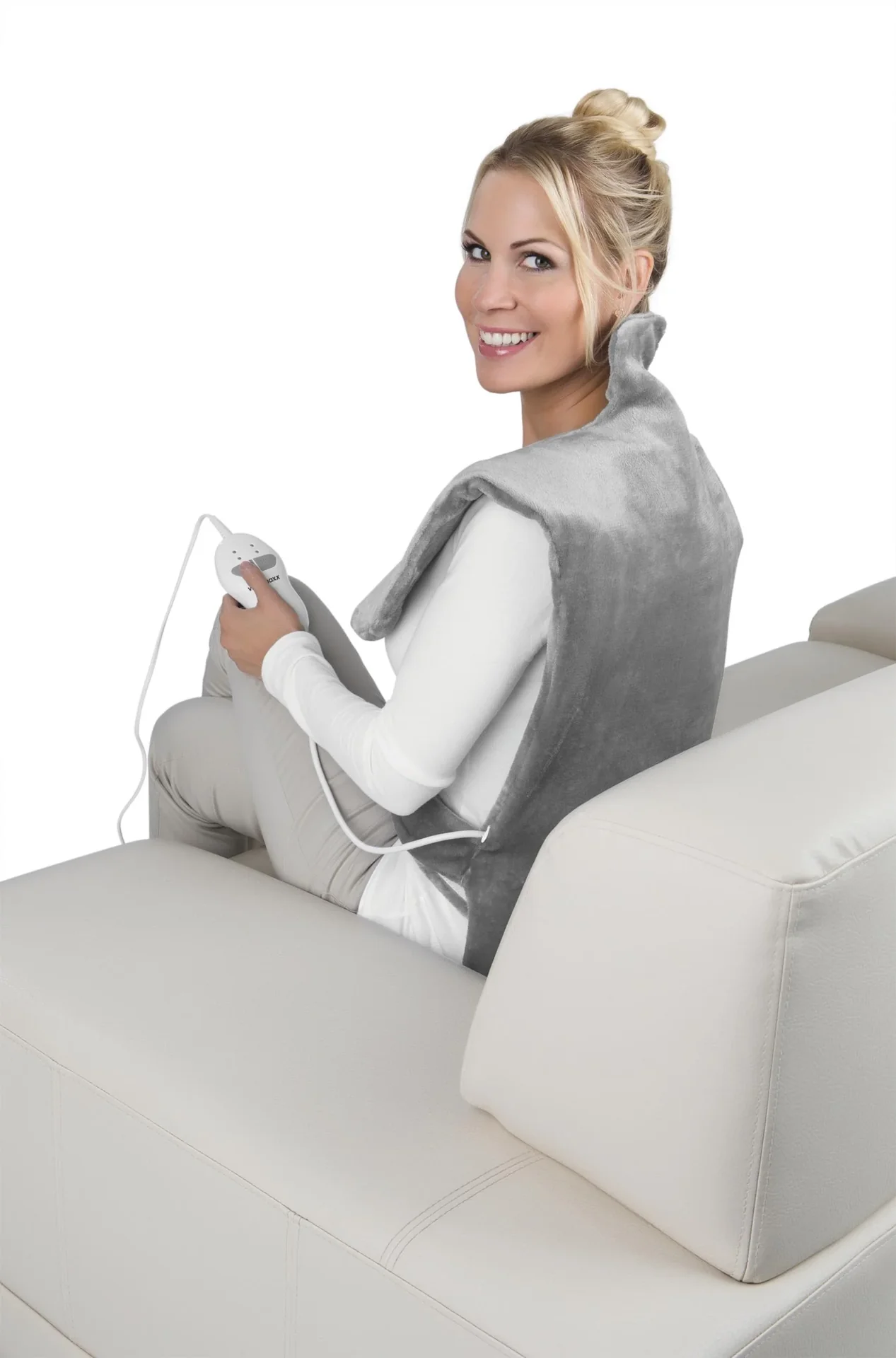 2 in 1 Heizdecke, Massagefunktion, 100 Watt, Grau - 3