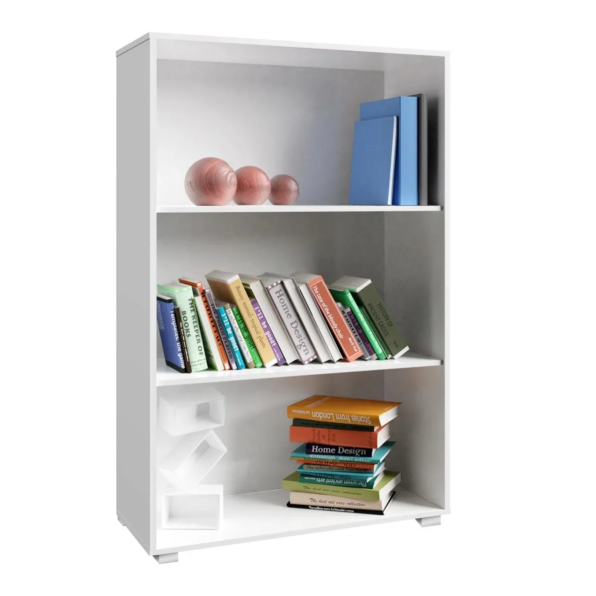 Bücherregal "Vela" Weiß - 3 Fächer - 2