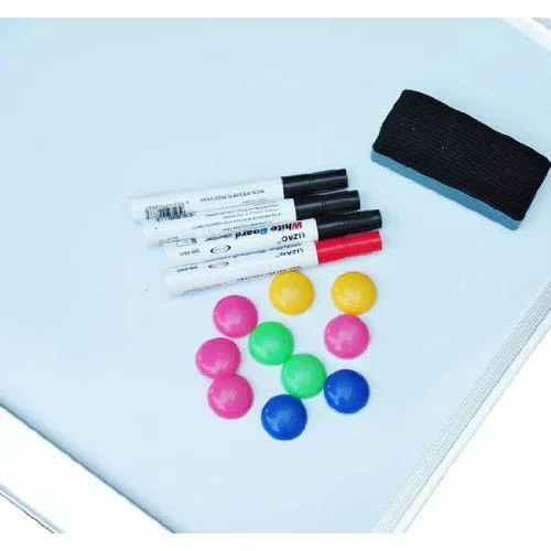 Whiteboard Magnettafel mit Alurahmen inkl. Zubehör 60x45 cm - 2