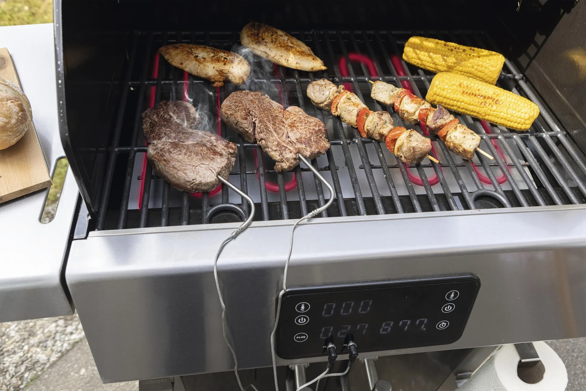 Elektro-Grillwagen EG-II-590, Silberfarben - 4