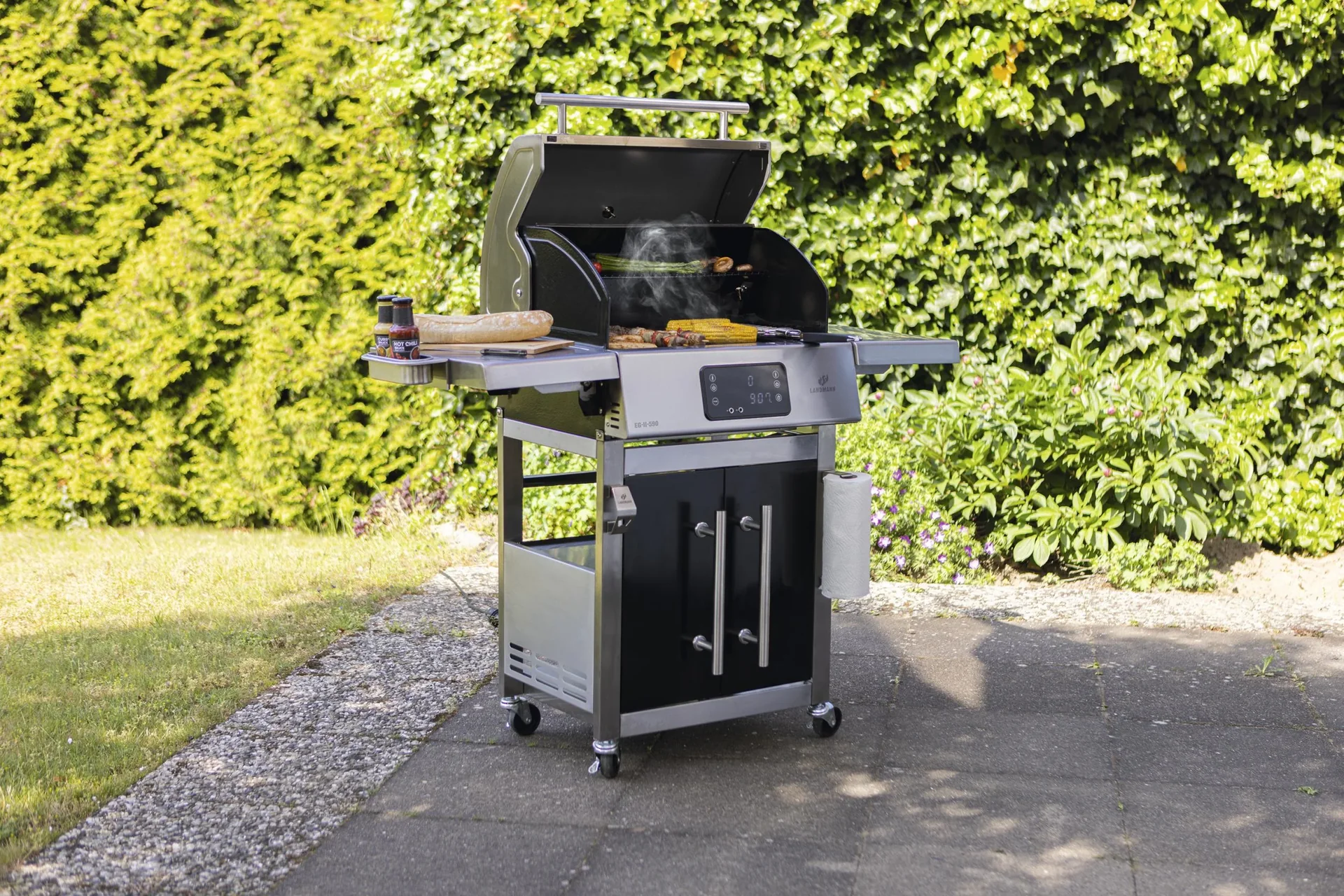 Elektro-Grillwagen EG-II-590, Silberfarben - 8