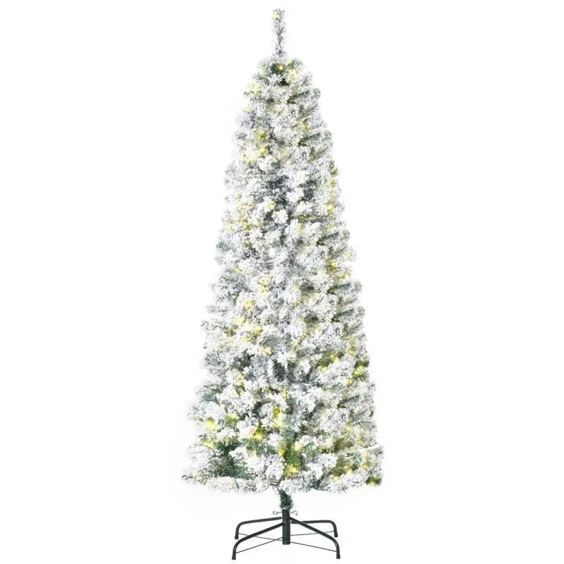 künstlicher Weihnachtsbaum mit LED-Leuchten 60 cm x 60 cm x 180 cm | Aosom.de - 0