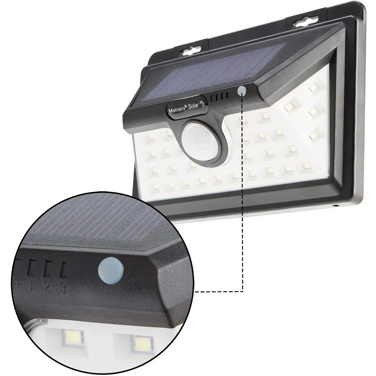Solar-Wandleuchte mit Bewegungsmelder 34 LEDs - 3