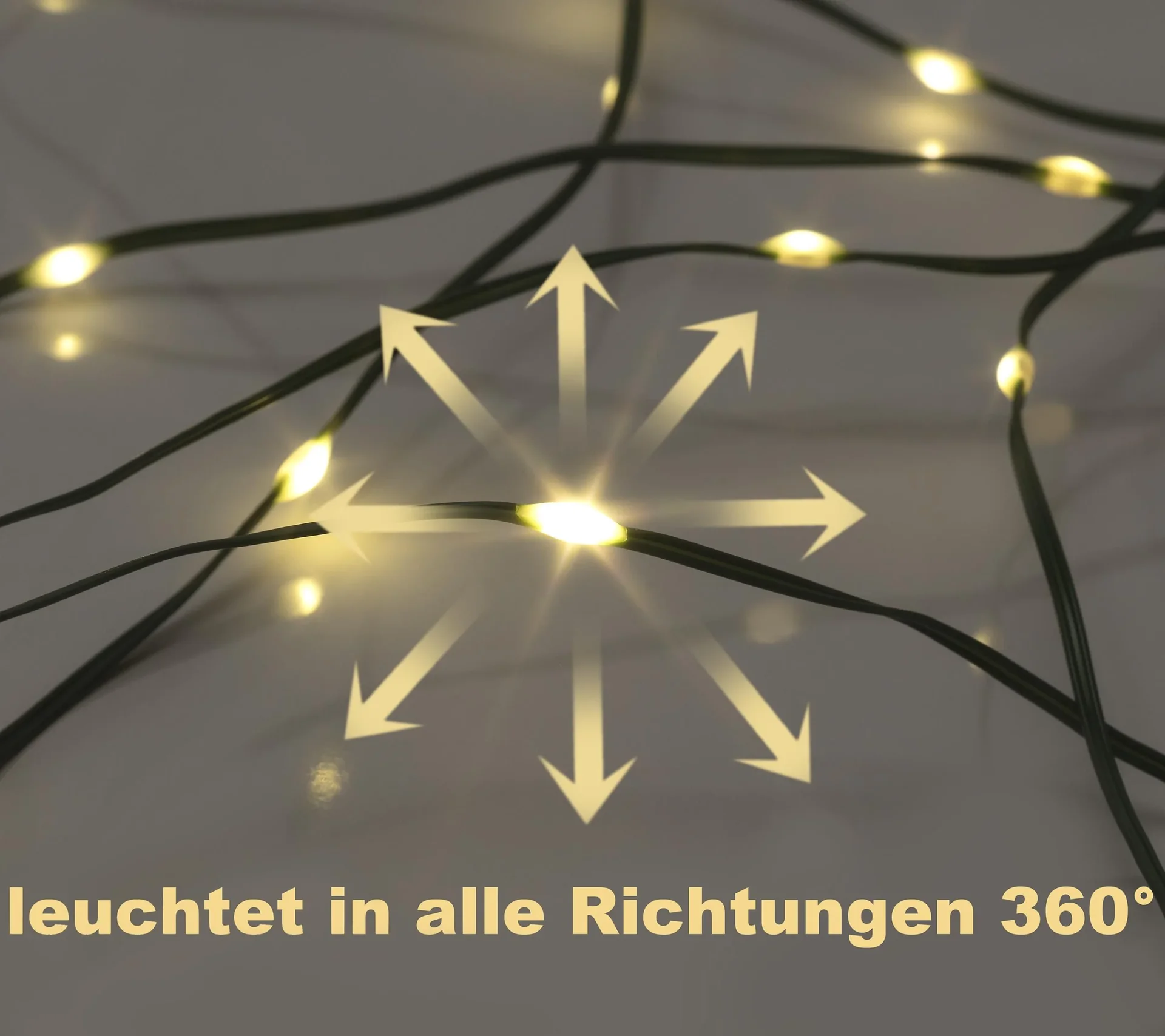LED Lichterkette mit 100 warmweißen LEDs - 3