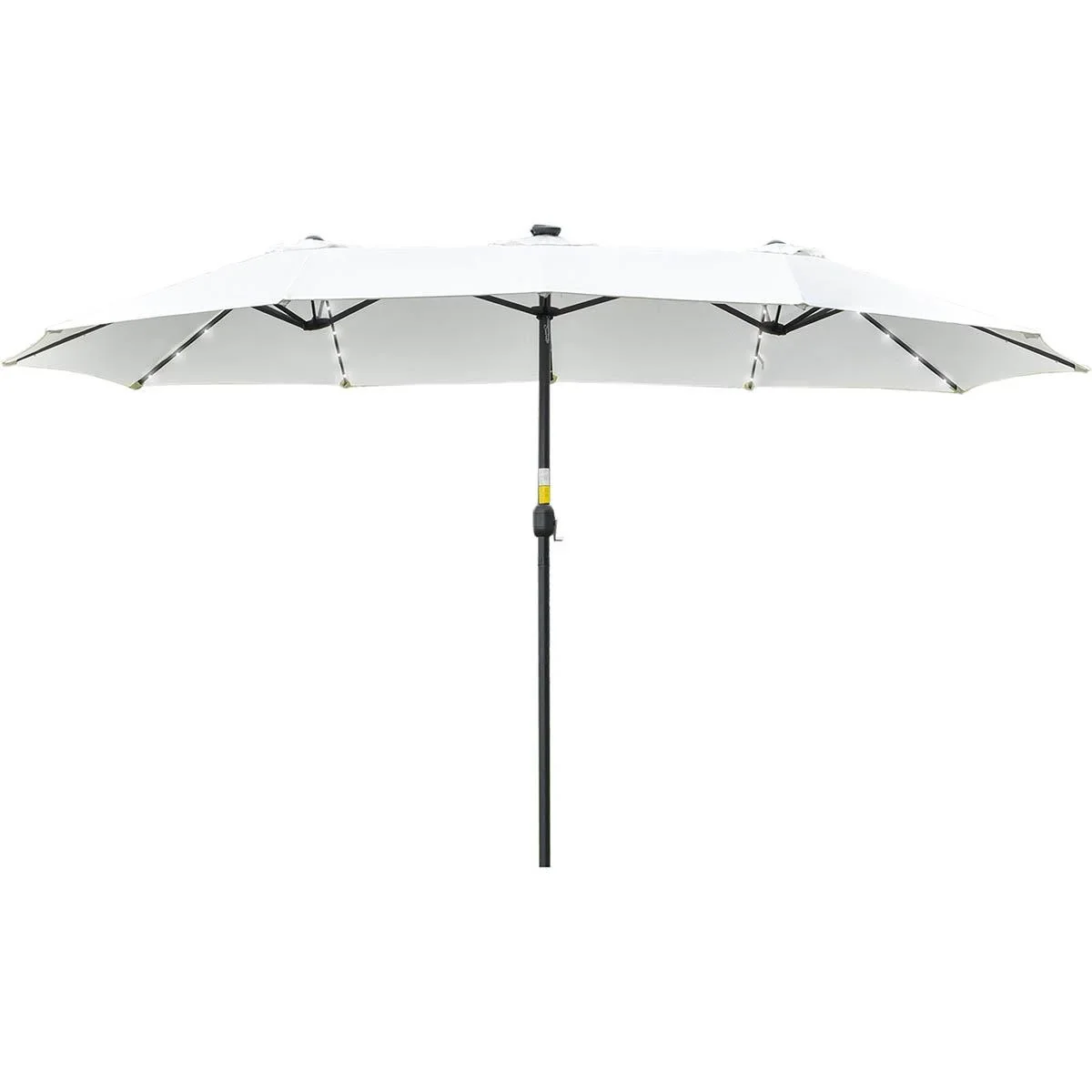 Sonnenschirm mit LED - Weiß - 4,5 Meter Fläche - 1