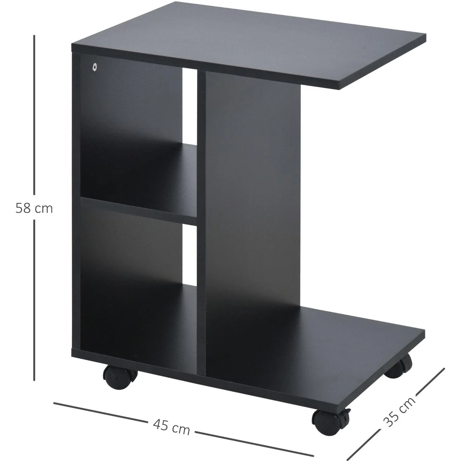 Beistelltisch, schwarz - 0