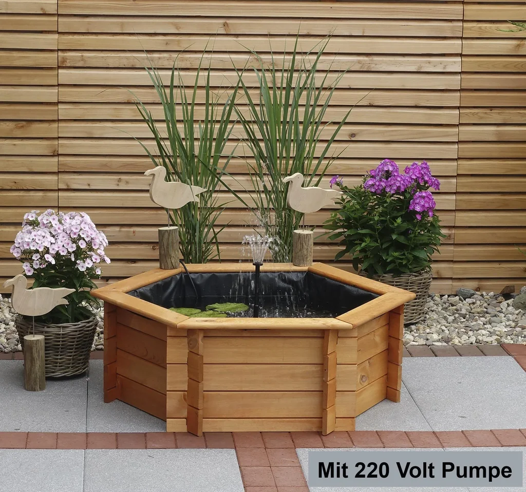 Sechseck-Hochteich 100 cm - 1