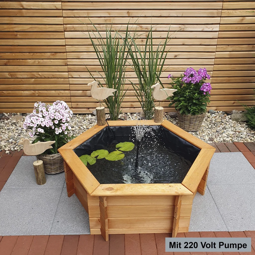 Sechseck-Hochteich 100 cm - 3