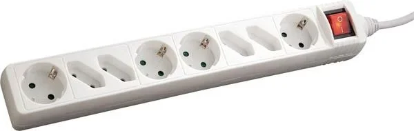Steckdosenleiste 8-fach, weiß - 1