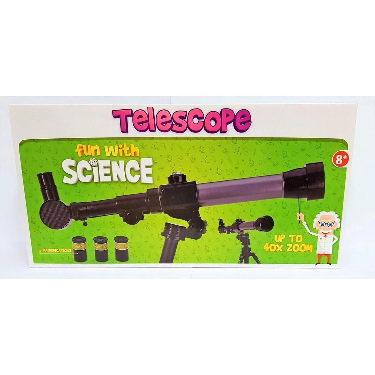 Teleskop - Spielzeug - 40 x Zoom - 3 Linsen - schwarz - 1