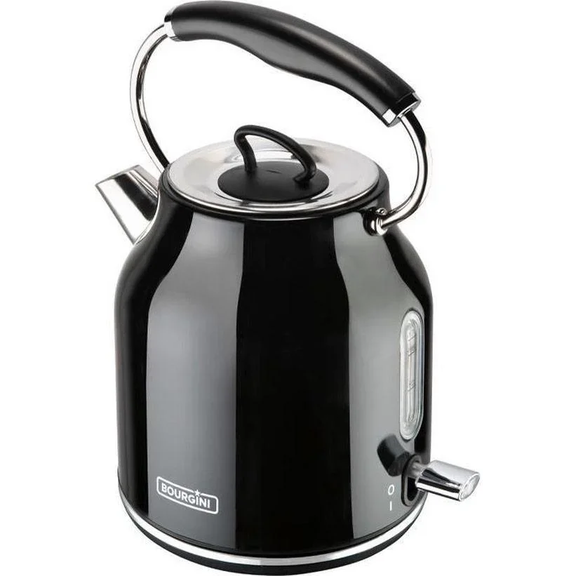Nostalgischer Wasserkocher Deluxe - Schwarz - Retro-Design - 1,7 l - 1