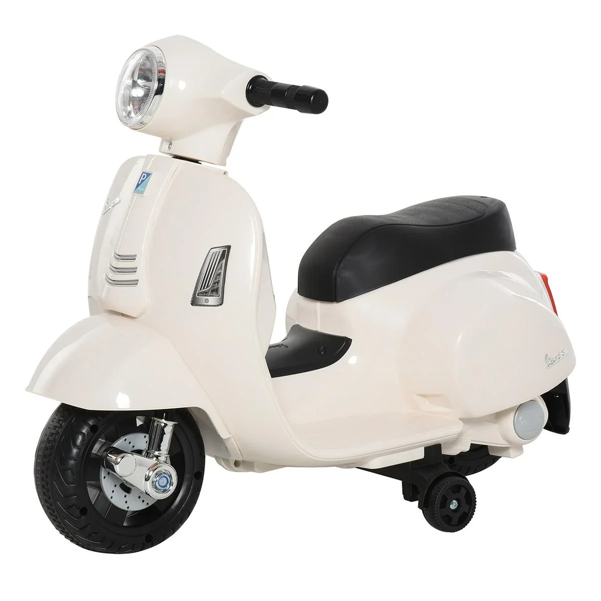 VESPA Elektromotorrad Kindermotorrad Elektrofahrzeug 18-36 Monate 3 km/h LED-Licht Sound PP-kunststoff Metall Weiß - 0