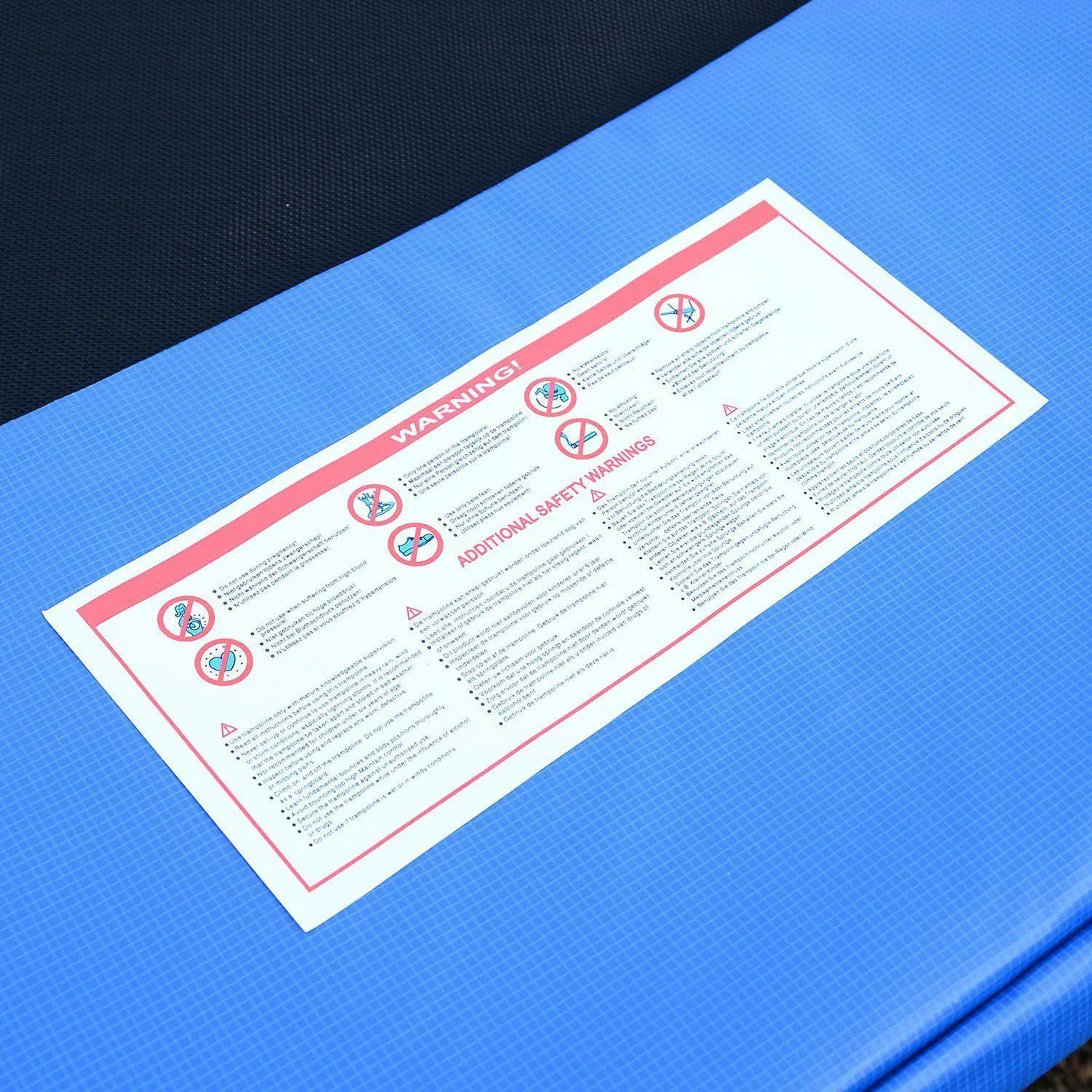 Trampolin Randabdeckung 366cm witterungsbeständig PVC PE Bunt - 0