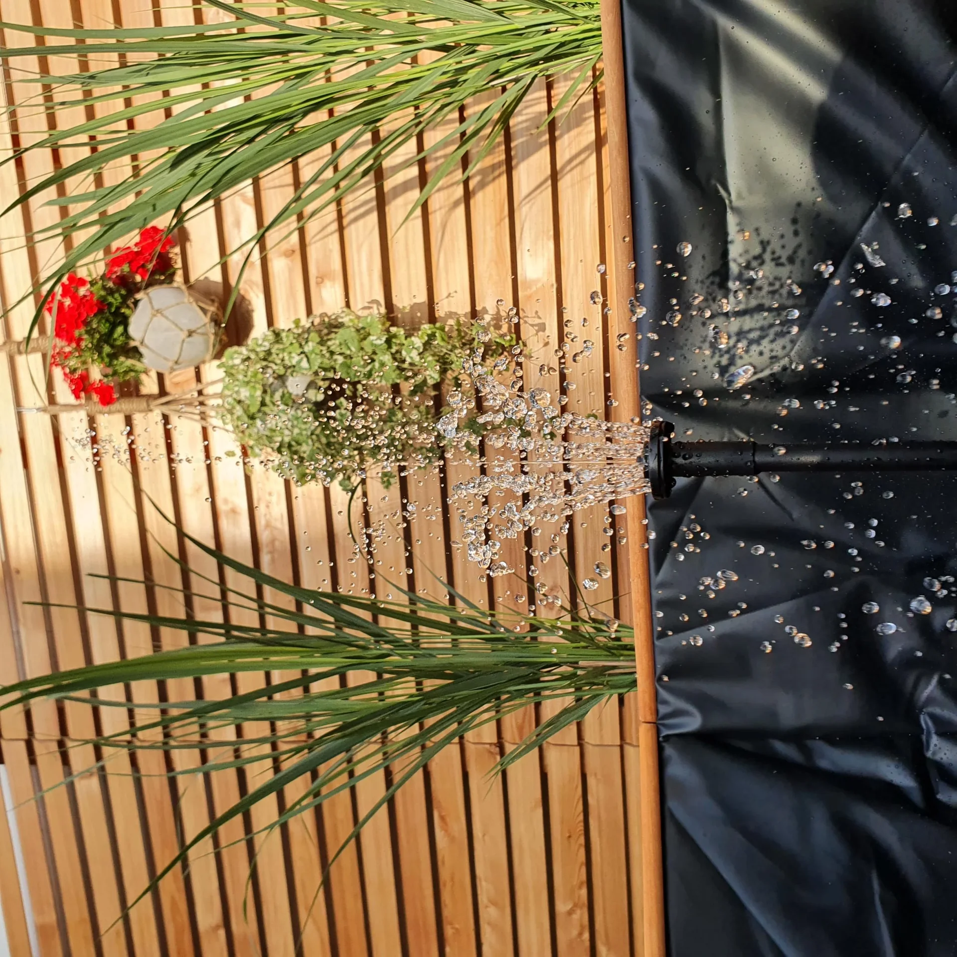 Sechseck-Hochteich 125 cm Solar - 5