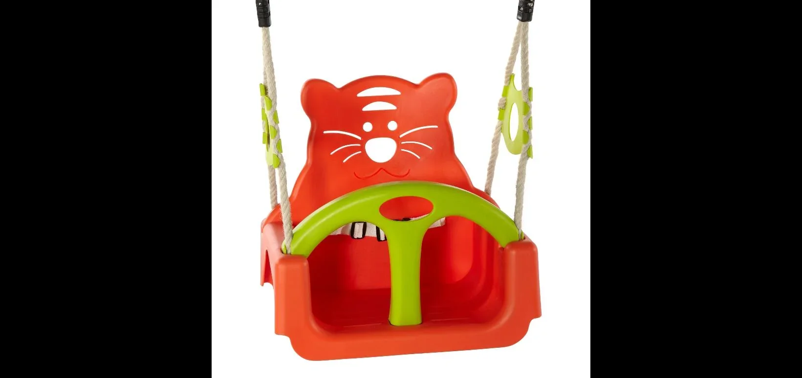 Mitwachsende Holzschaukel, Outdoor-Einzelschaukel für Babys und Kleinkinder, Schaukelseile höhenverstellbar, natur - 4