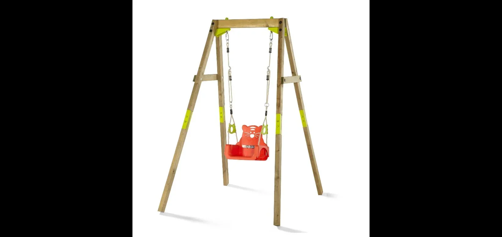 Mitwachsende Holzschaukel, Outdoor-Einzelschaukel für Babys und Kleinkinder, Schaukelseile höhenverstellbar, natur - 7