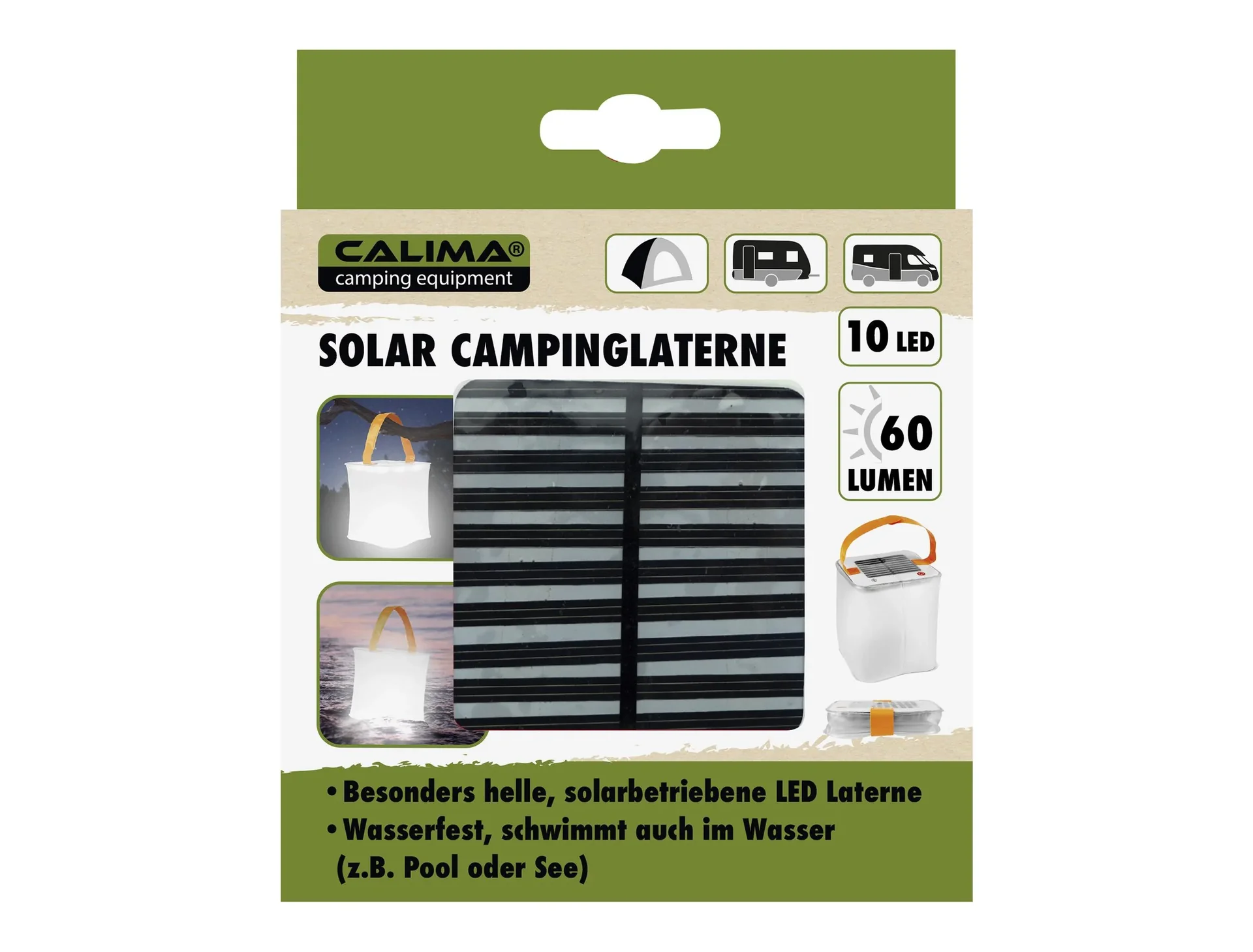 Solar Campinglaterne, aufblasbar, 10 LEDs, 60 Lumen - 3