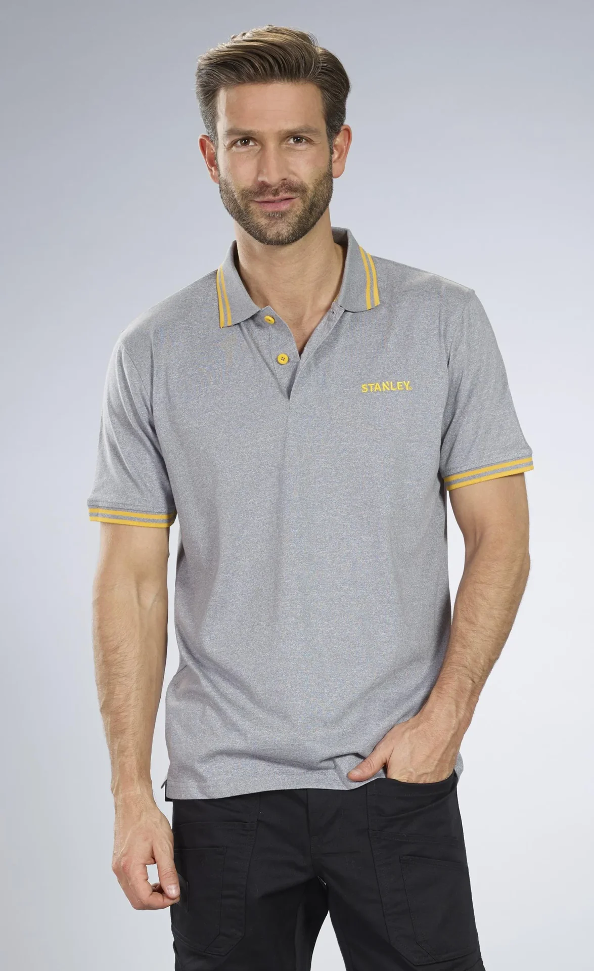Poloshirt, Farbe silber/melange, Gr.M - 0