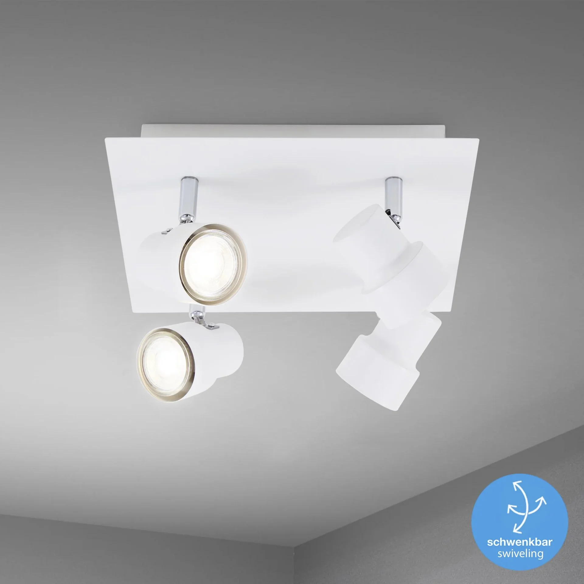 LED Deckenleuchte, 1840 Lumen, 20 Watt, GU10, weiß - 1