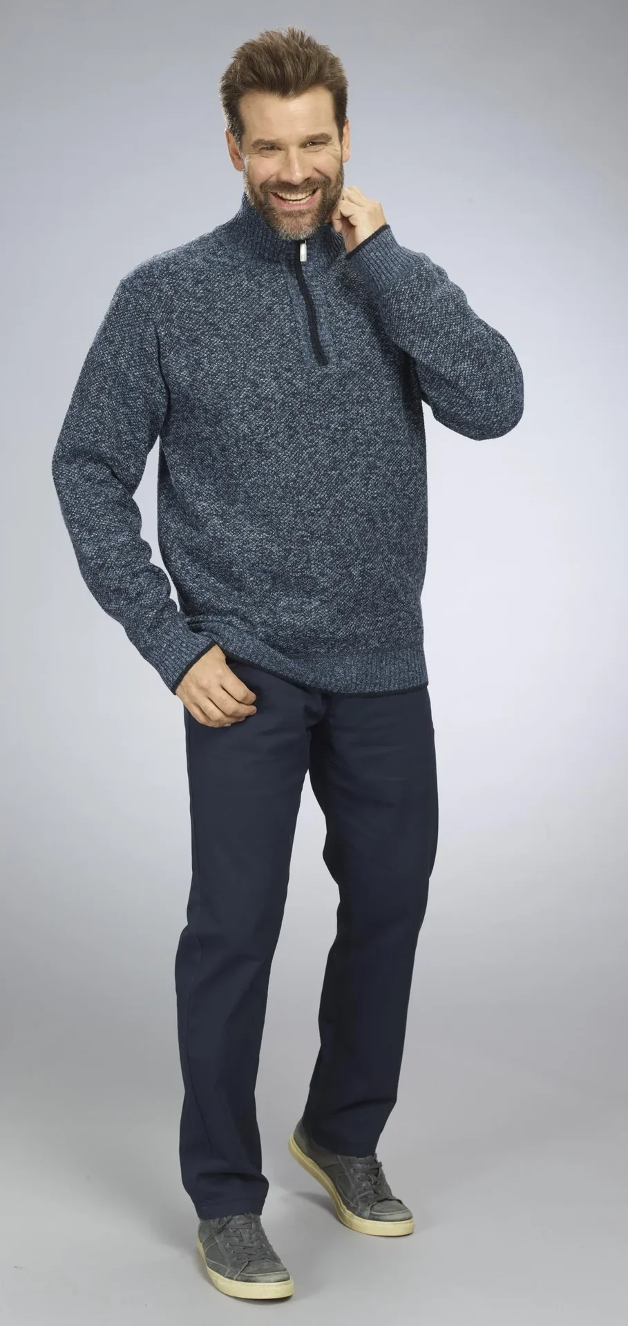 Strickpullover, Farbe marine, Gr.M - 3