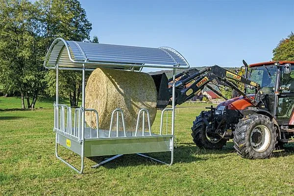 Compact Viereckraufe mit Palisadenfressgitter und Trog - 1