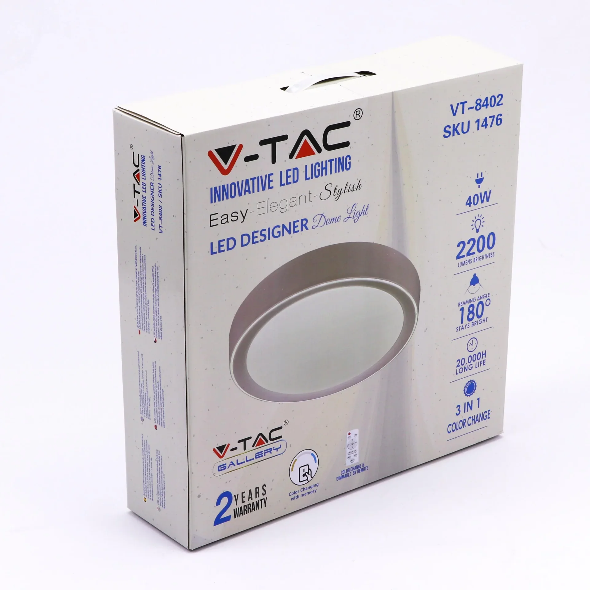 VT-8402 LED-Deckenleuchte mit Fernbedienung - 40W - Farbtemperatur einstellbar - F400 - 5