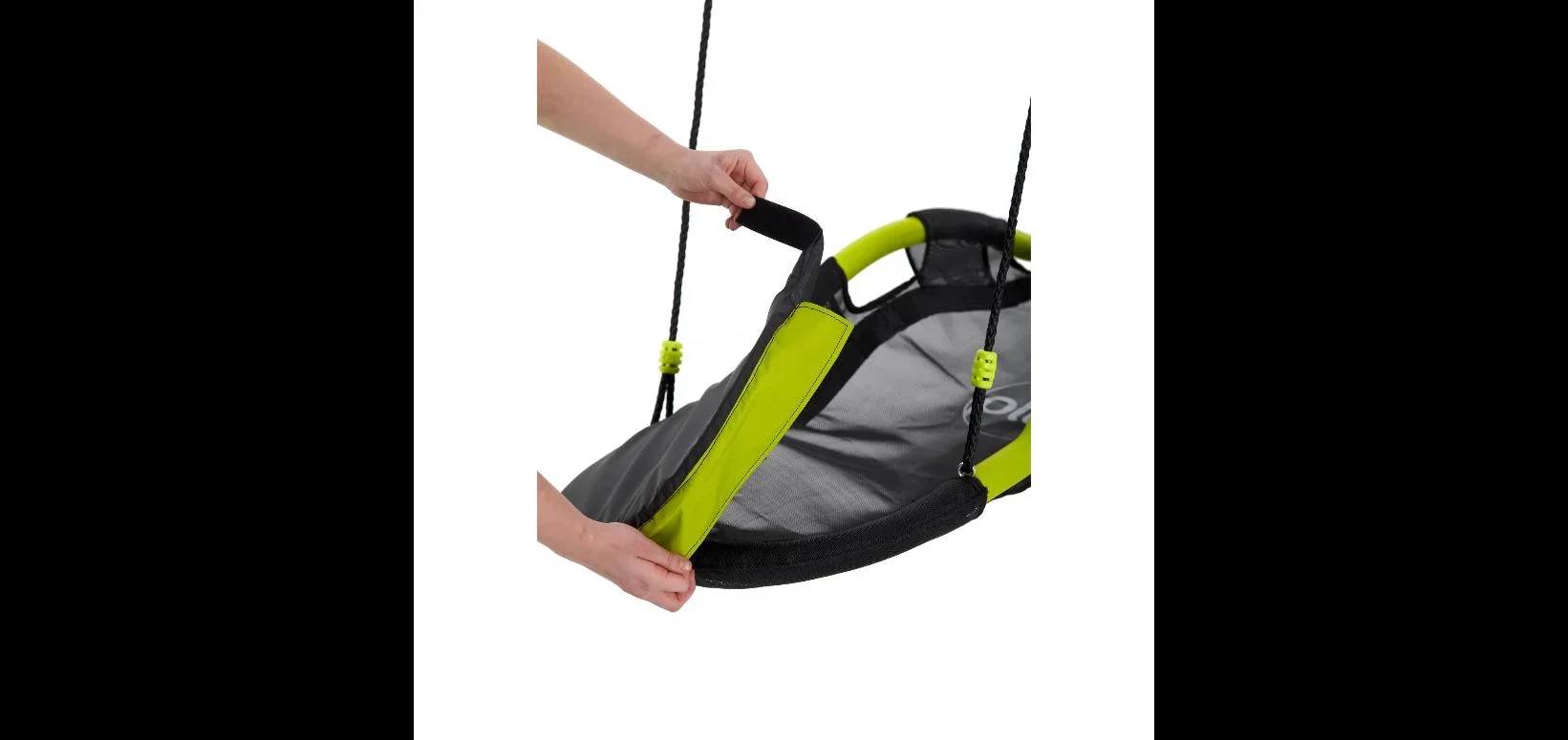 Nestschaukel Glide, Outdoor-Nestschaukel und Hängematte für Kinder, Schaukelseile höhenverstellbar, lime grün - 2
