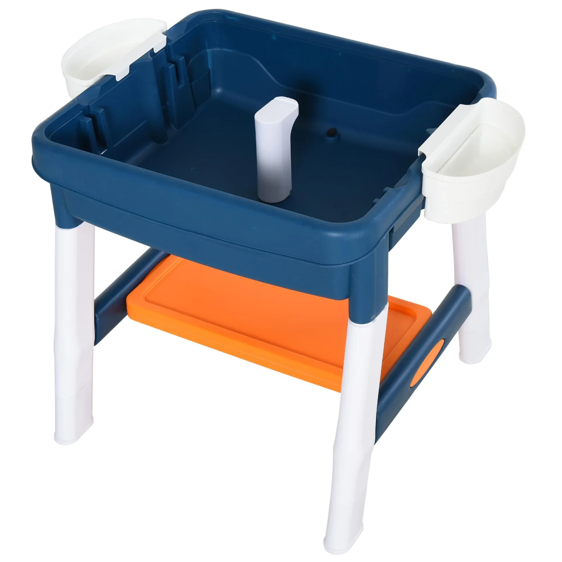 2-in-1 Kinderspieltisch mit Keyboard und Bausteinen - 3