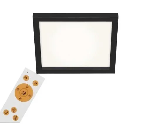 LED Deckenleuchte, viereckig, 29,5 cm, CCT, 18 Watt, schwarz - 1