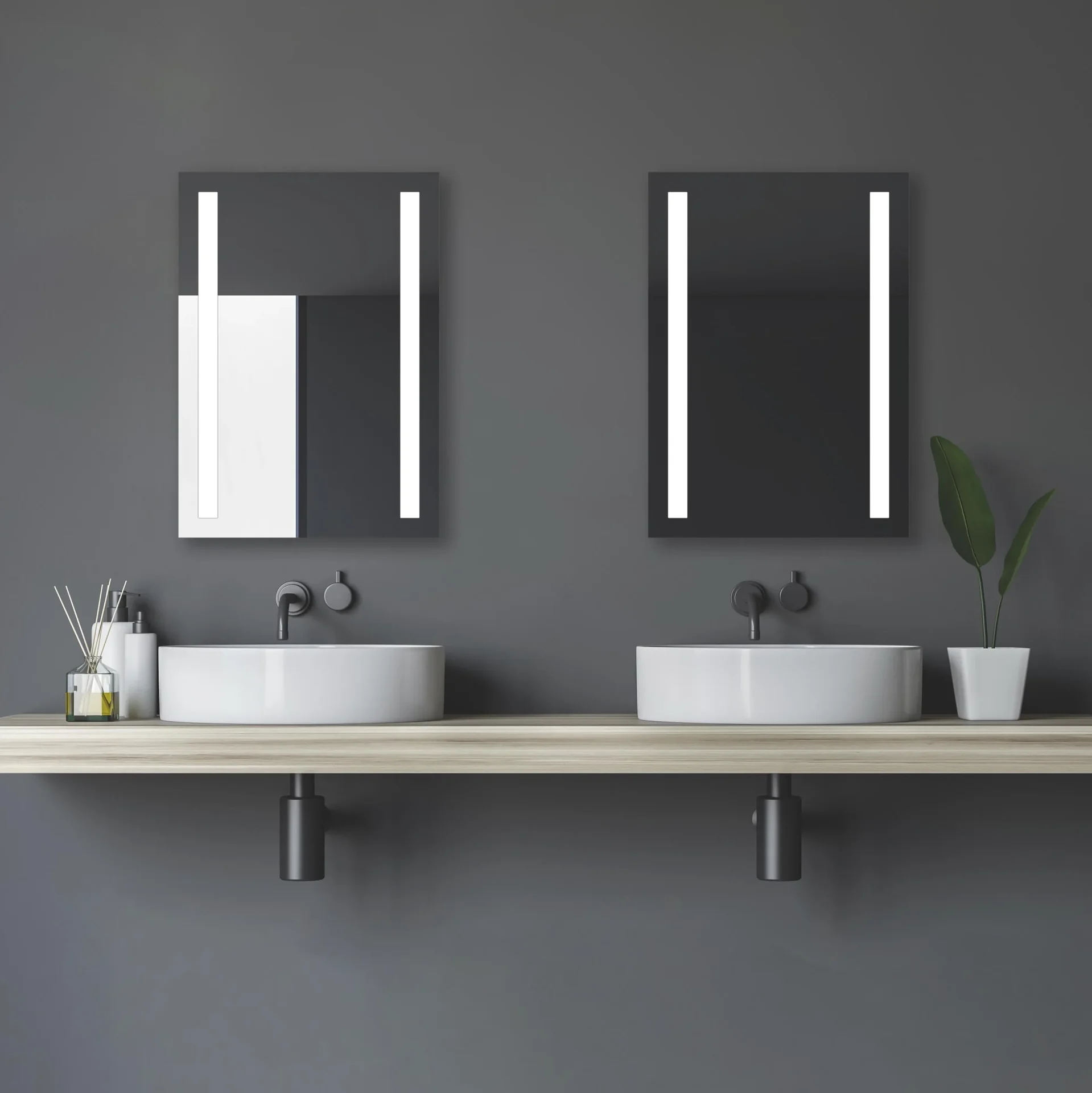 Badezimmerspiegel mit Beleuchtung, "Light" - 50 x 70 cm - Lichtfarbe neutralweiß - 4