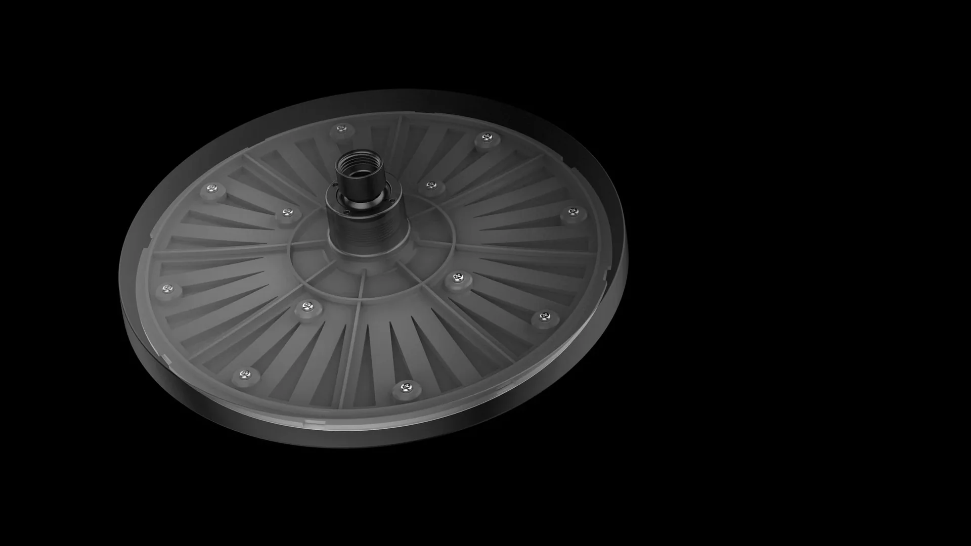 Regenduschkopf Ultimate Shower Schwarz/Grau, Ø 25 cm - 0