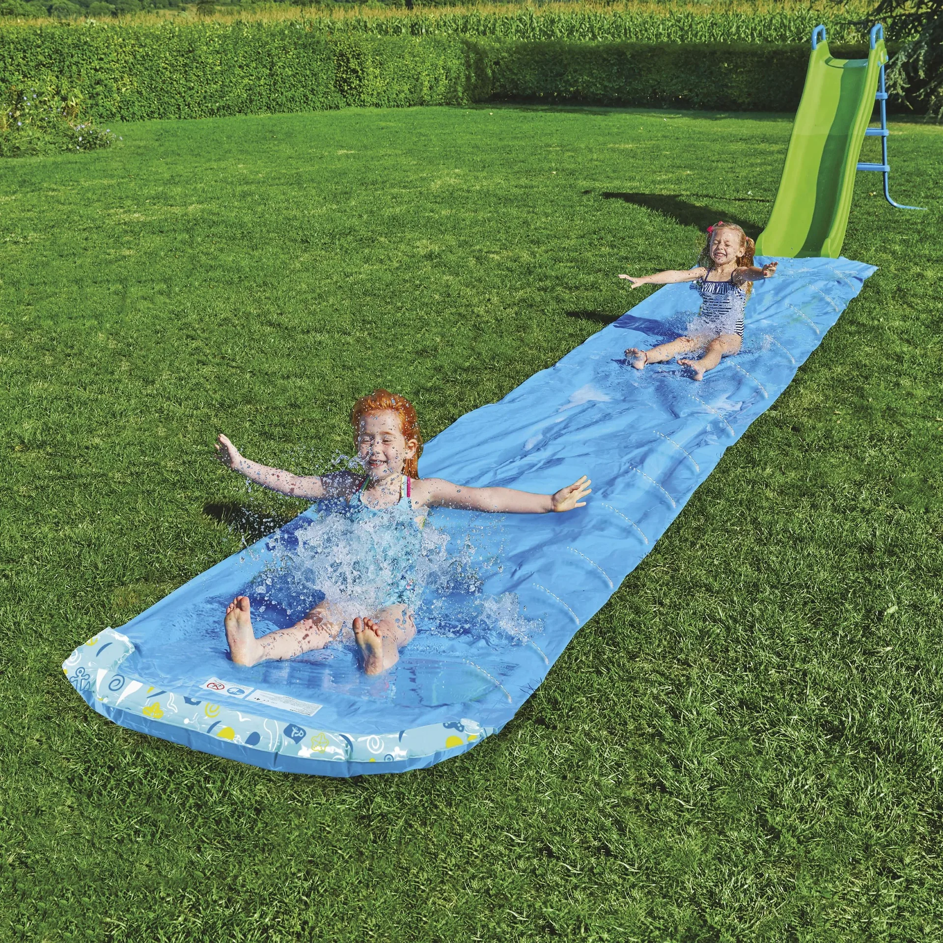 Spielwaren Wasserrutsche blau 6 m Blau - 5