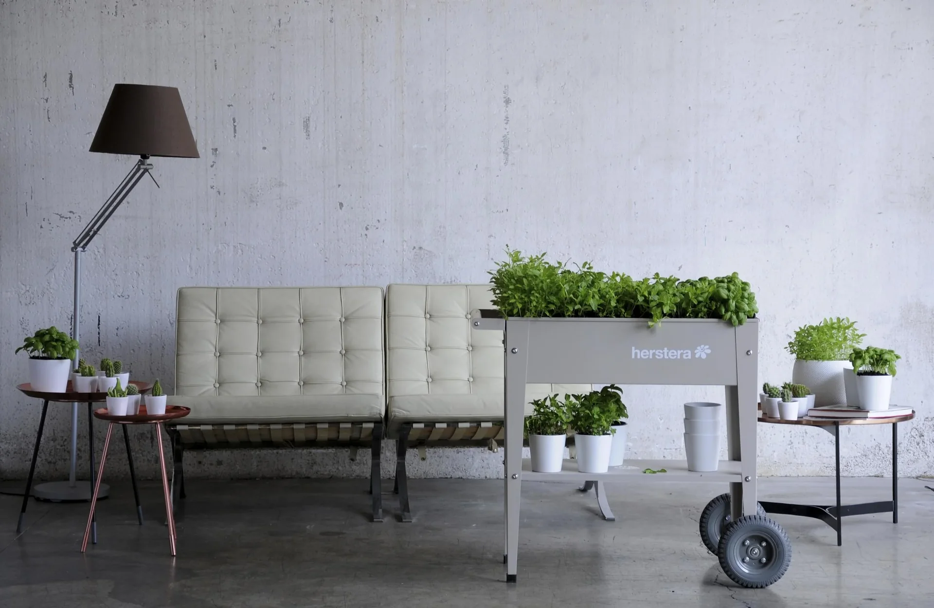Kräuterfabrik Barcelona Liso taupe, 75x35x80 cm - 1