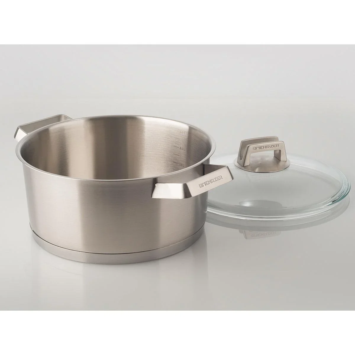 Mehrzer Premium - Niedriger Kochtopf mit Deckel - 24 cm - Edelstahl - 4
