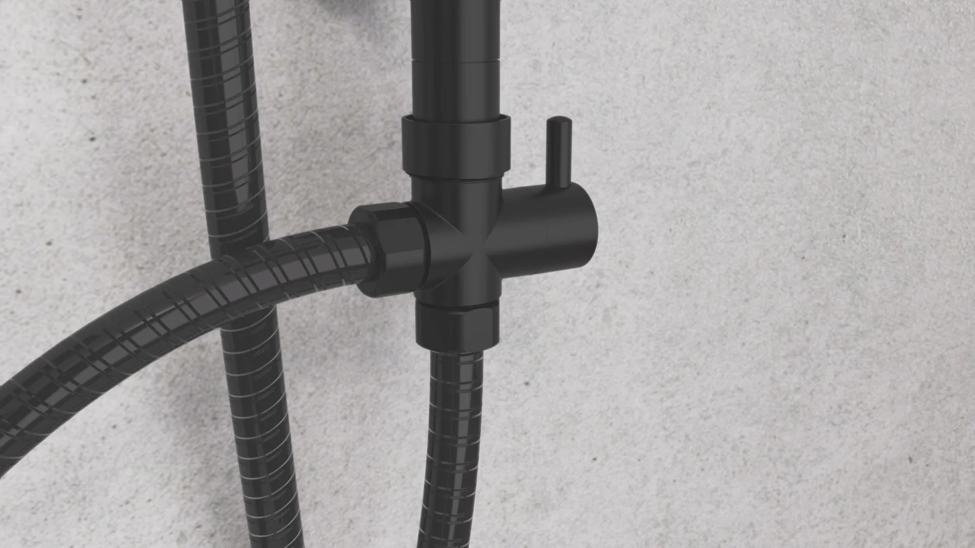 Überkopf-Brauseset "Mallorca", Schwarz matt - 1