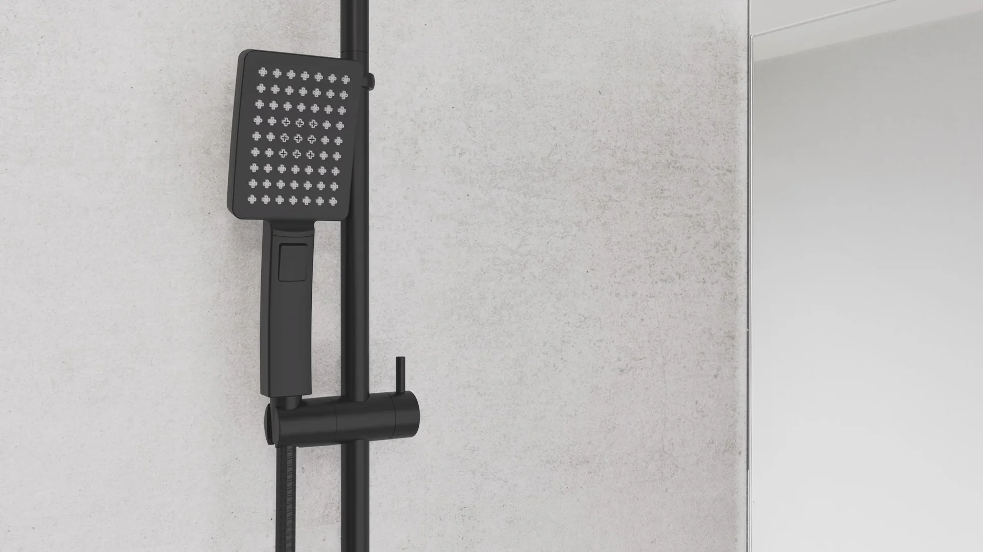 Überkopf-Brauseset "Mallorca", Schwarz matt - 3