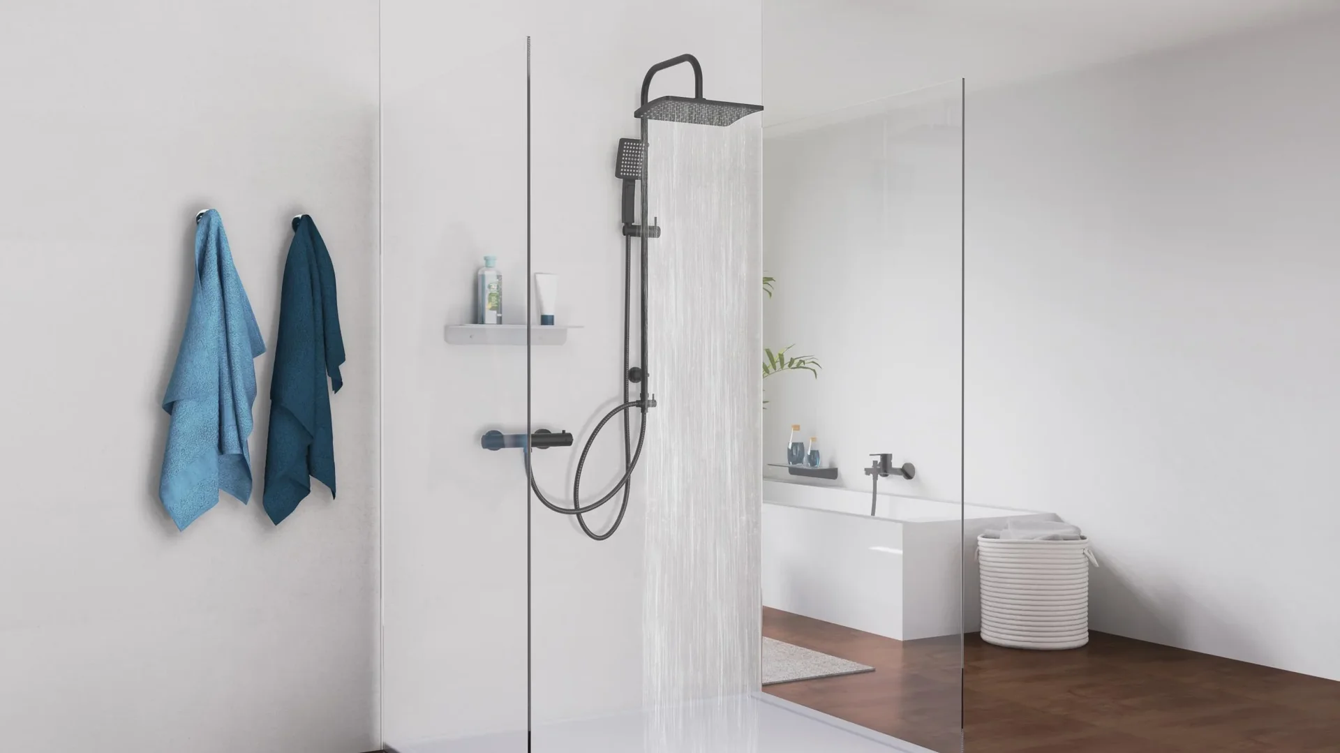 Überkopf-Brauseset "Mallorca", Schwarz matt - 5