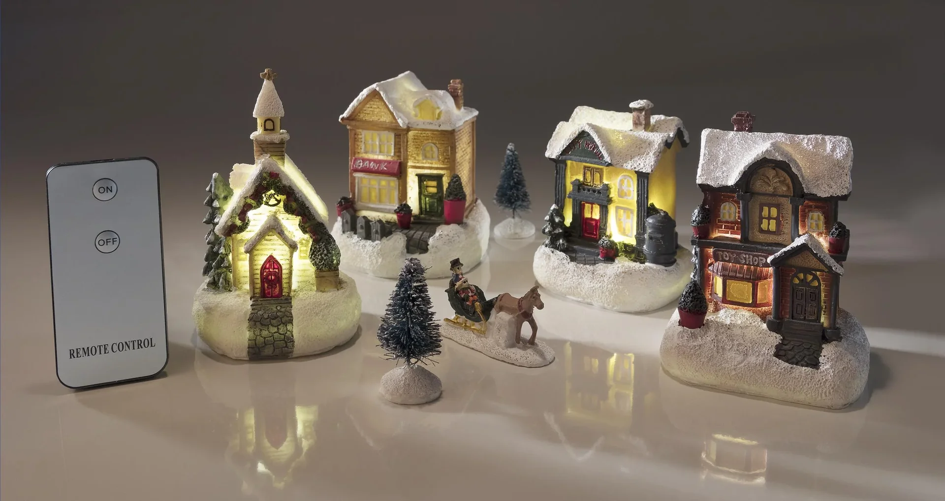 Weihnachtsszene 7-teilig mit Fernbedienung - 0