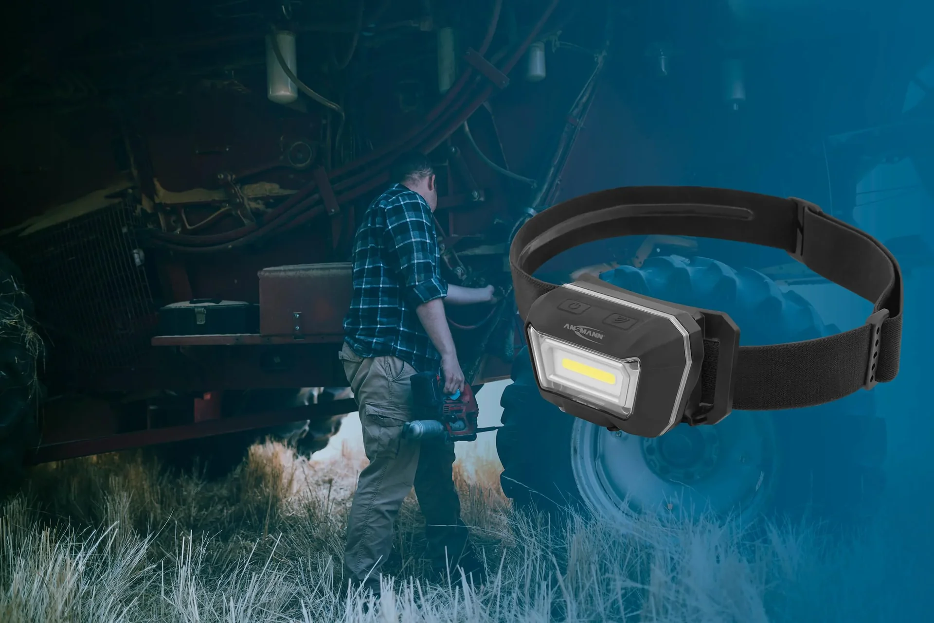 LED Sensor-Kopfleuchte mit Akku, IP65 - 2