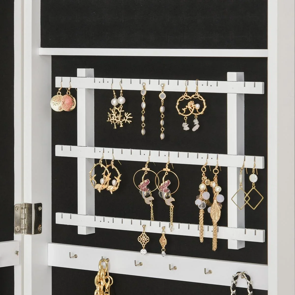 Spiegel mit Beleuchtung und Schmuckschrank - 4